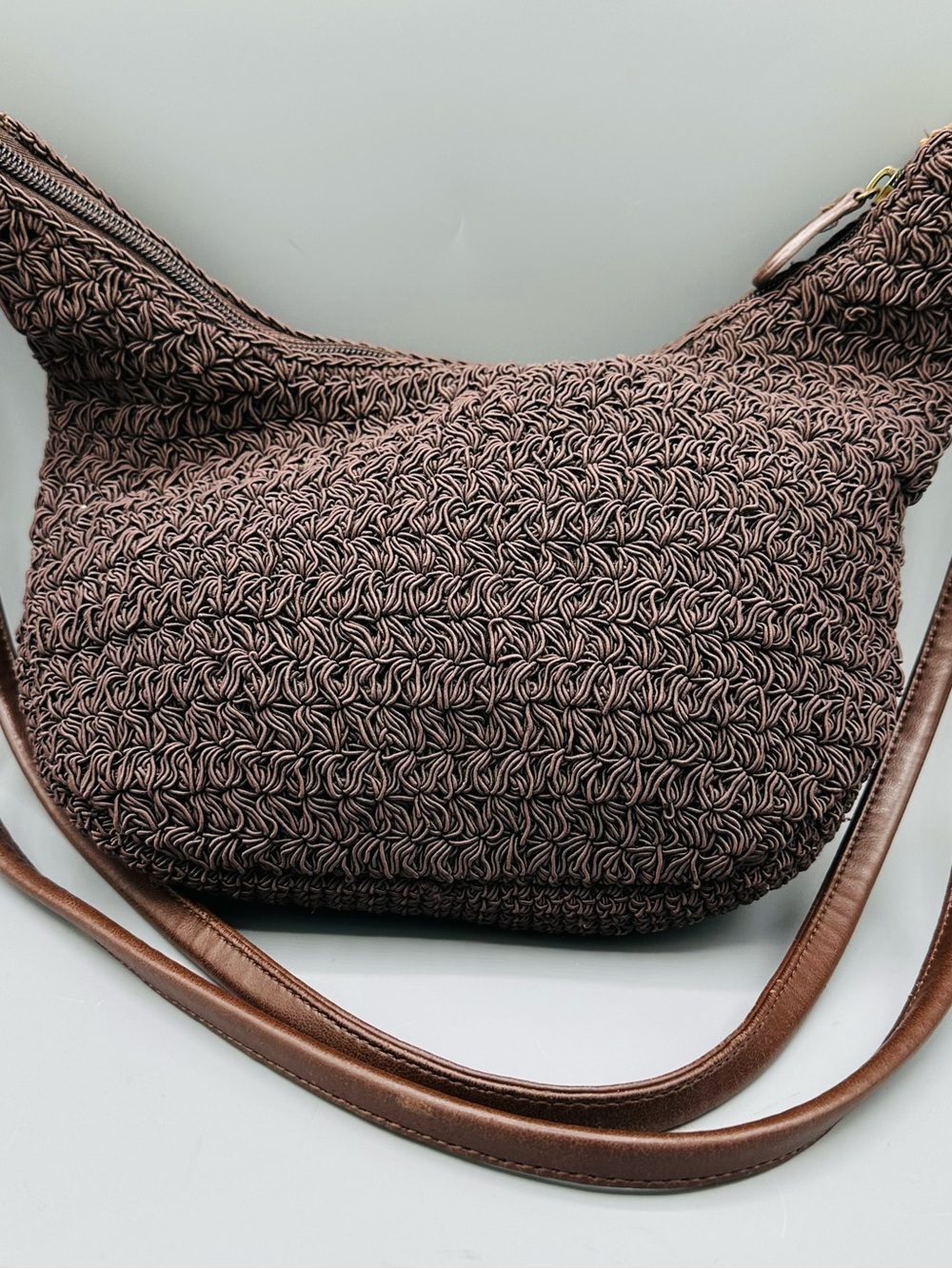 Coldwater Creek Crochet Shoulder Bag Purse Handbag Boho